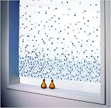 White & Blue MOSAIC Patterned Bathroom Roller Blind / Blinds - 120cm x 170cm