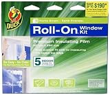 Duck 00-09140 Indoor 5-Window Shrink Film Roll-On Kit, 62-by-200-Inch