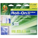 Duck 00-09140 Indoor 5-Window Shrink Film Roll-On Kit, 62-by-200-Inch