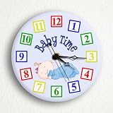 Baby Time Boy 6" Silent Wall Clock