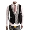 Casual Checker Double Button Mens Waistcoat Thumbnail