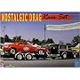Nostalgic Drag Race Set Ford Bronco with Cougar Funny Car and Trailer Model Car Kit by Model King