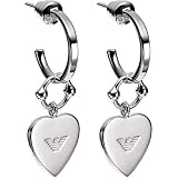 Emporio Armani Steel Heart Earrings