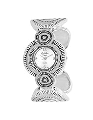Golden Classic Womens 2153_Silv "Spiral of Time" Modern Silver Bangle Watch