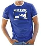 FASTFOOD RINGER T-SHIRT royalblau Gr.M