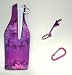 Zip-Up Beer Bottle Koozie in Palm Tree Design with Aluminum Bottle/Can Opener and Carabiner Clip - Great for Luau Parties!