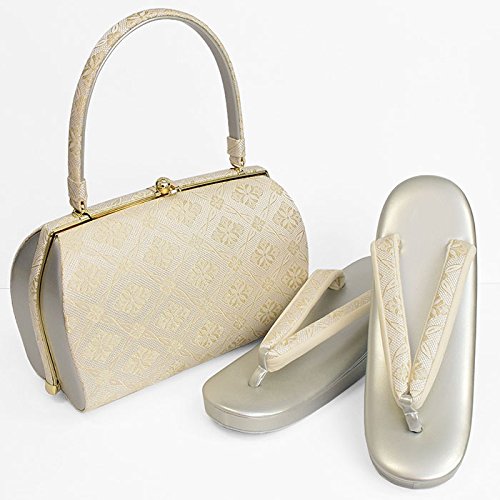 和ごころきもの屋　【紗織】ブランド【草履バッグセット】Ｌサイズ【帯地】パールトーン加工済【３枚芯】【日本製】和装バッグ　着物　バッグ　セット　フォーマル　単品　礼装　留袖　成人式　結婚式　訪問着　附下げ　振袖　bagset189