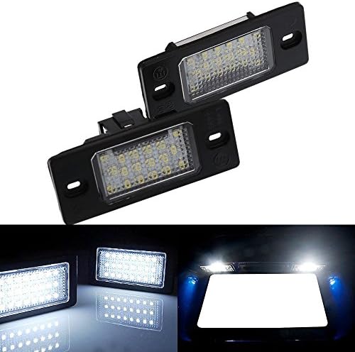 HYTRADING 2 X 18-SMD 3528 No Error Free Car Auto LED License Plate Light Lamps Number Lights For Porsche Cayenne VW Touareg Passat Golf 5 5D