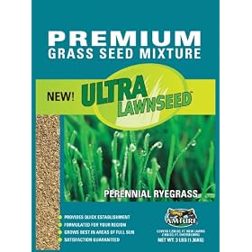 Amturf 77021 Ultra Perennial Rye Grass Seed 3-Pound Bag