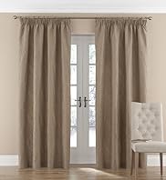 Fluid Leaf Pencil Pleat Curtains