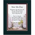 "Bless This Home"A Housewarming Gift. Touching 8x10 Poem, Double-matted in Dark Green Over Burgundy and Enhanced with Watercolor Graphics. D