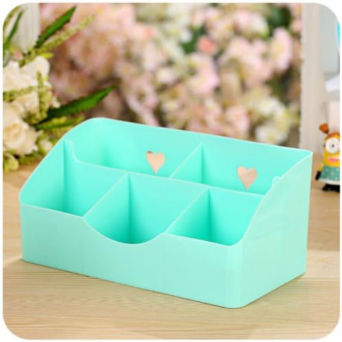 Small Office Desk Storage Box Desk Organizer Stationery Organizer Holder Office Supplies (Green)