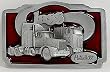 Peterbilt Truck Enamel Pewter Belt Buckle