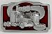 Peterbilt Truck Enamel Pewter Belt Buckle