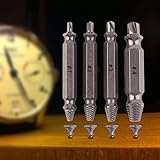 ダブルサイドケースで破壊ボルトスタッド削除ツールキット4PC＃1＃2＃3＃4を破損したネジExtractorのアウトリムーバー便利屋をドリルアウト