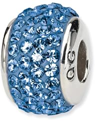 Sterling Silver September Full Swarovski Elements Charm Bead Fits Pandora Chamilia Biagi Bracelet