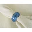 Blue Simple Solid Glass Colored Napkin Rings Handmade