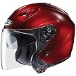 HJC Metallic Men's IS-33 Half Face Motorcycle Helmet - Wine