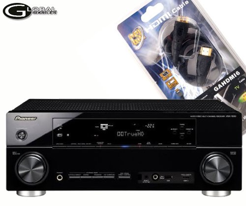Deluxe Audio Video Package for Home Theater System   Pioneer VSX 102020 K Audio/Video Amplifier Receiver, Connects to iPhone, iPod, iTouch, MP3, Bluetooth Devices, Remote Control + GSI 6 Ft. HDMI 1080P Cable Gold Series