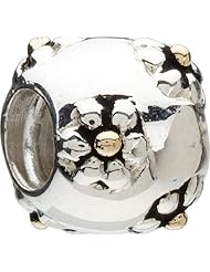 Authentic Chamilia Silver & YG Flowers Charm - Retired