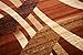 Feraghan/New City Contemporary Black Modern Wavy Circles Wool Area Rug, 2' x 3', Brown/Beige