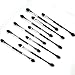 Elevin(TM) 10Pcs Makeup Double-end Eye Shadow Eyeliner Brush Sponge Applicator Tool