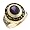 14k Gold February Birthstone 2012 Graduation Mens Ring