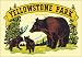 YELLOWSTONE PARK BEARS WYOMING USA SMALL VINTAGE POSTER REPRO