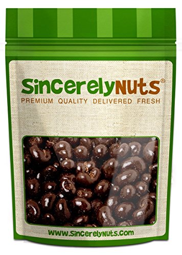 Sincerely Nuts Dark Chocolate Cashews- Two (2) Lb. Bag- Insanely Delicious- Sealed For Total Freshness- Wholesome Minerals and Vitamins- 100% Kosher Certified!
