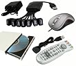 GSI 4-in-1 USB Package for Laptop/Notebook/Computer -- 7 Ports USB 2.0 Hub + Wireless USB PC Remote Control Mouse + Slim External 8x CD/DVDRW Drive + Microsoft Comfort Optical Mouse 3000.