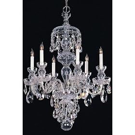 Six - light Swarovski Spectra Crystal Chandelier, 30Hx25W, POLISHED CHROME from Home Decorators Collection