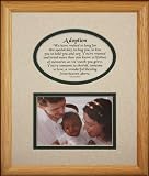 8x10 ADOPTION Picture & Poetry Photo Gift Frame ~ Cream/Hunter Green Mat ~ Great Adoption Keepsake Gift for Adopting Parents