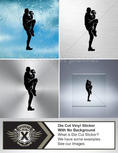 Decal Sticker Baseball Player Wall Art Decor Doors Laptop Size: 4 X 1.2 Inches Black