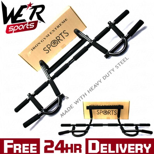 Extreme Door Gym Exercise Iron Man Bar Chin Ups Pull Ups Sit Up Black