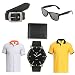 lime offers combo of two tipping t shirts with watch black wayferer sunglasses leather wallet and belt RS.799.00