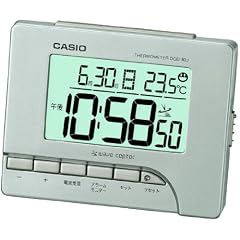 CASIO (カシオ) 電波デジタル目覚まし時計 温度表示 シルバー DQD-80J-8JF DQD-80J-8JF