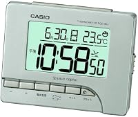 CASIO (カシオ) 電波デジタル目覚まし時計 温度表示 シルバー DQD-80J-8JF DQD-80J-8JF