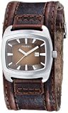 Fossil Herren-Armbanduhr Analog Leder braun Fuel Trend JR9156