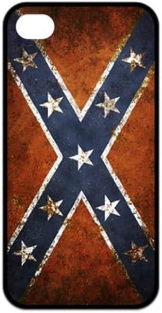 Treasure Design Confederate Rebel Flag Apple iPhone 4/4S Best Silicone Cover Case