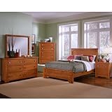 Lifestyle Light Cherry Panel Bedroom Set (California King) by Vaughan-Basse ....