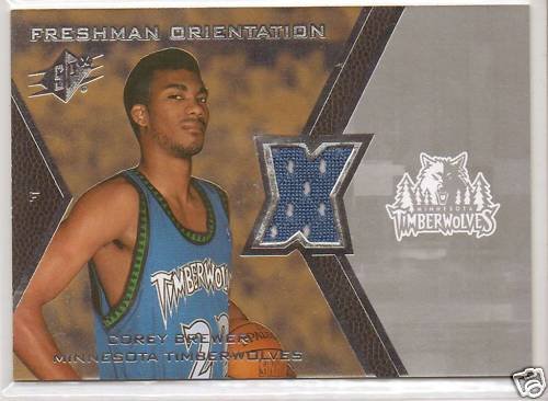 2007 SPx Authentic Corey Brewer Rookie Game-Worn Jersey Card