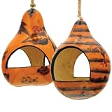 Gourd Bird Feeder Hand Carved Fair Trade Peru