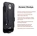 Nagebee Hybrid Hard Armor Stand Holster Case with Locking Belt Swivel Clip for Samsung Galaxy S5 - Military Black