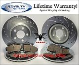 01 02 Acura MDX ont/R Drilled Slotted Brake Rotors w/ Pads