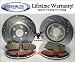 00 01 02 03 04 05 BMW 330 Drilled & Slotted Rotors w/ Pads