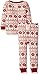 Burt's Bees Baby Unisex Baby Pajamas, 2-Piece PJ Set, 100% Organic Cotton Mo-7 Yrs, Cranberry Fair Isle, 12 Months