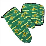 University of Oregon Ducks Oven Mitt Potholder Set