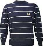 Michigan Wolverines Spaced Striped Crewneck Sweater