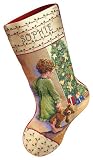 Janlynn Cross Stitch Kit, 18-Inch by 10-Inch, Christmas Morning Stocking