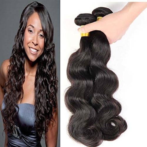Malaysian Hair 3 Bundles with Closure Hair Piece Weave - Body Wave Hair Black Extensions, Mixed Length (28 28 28+20)